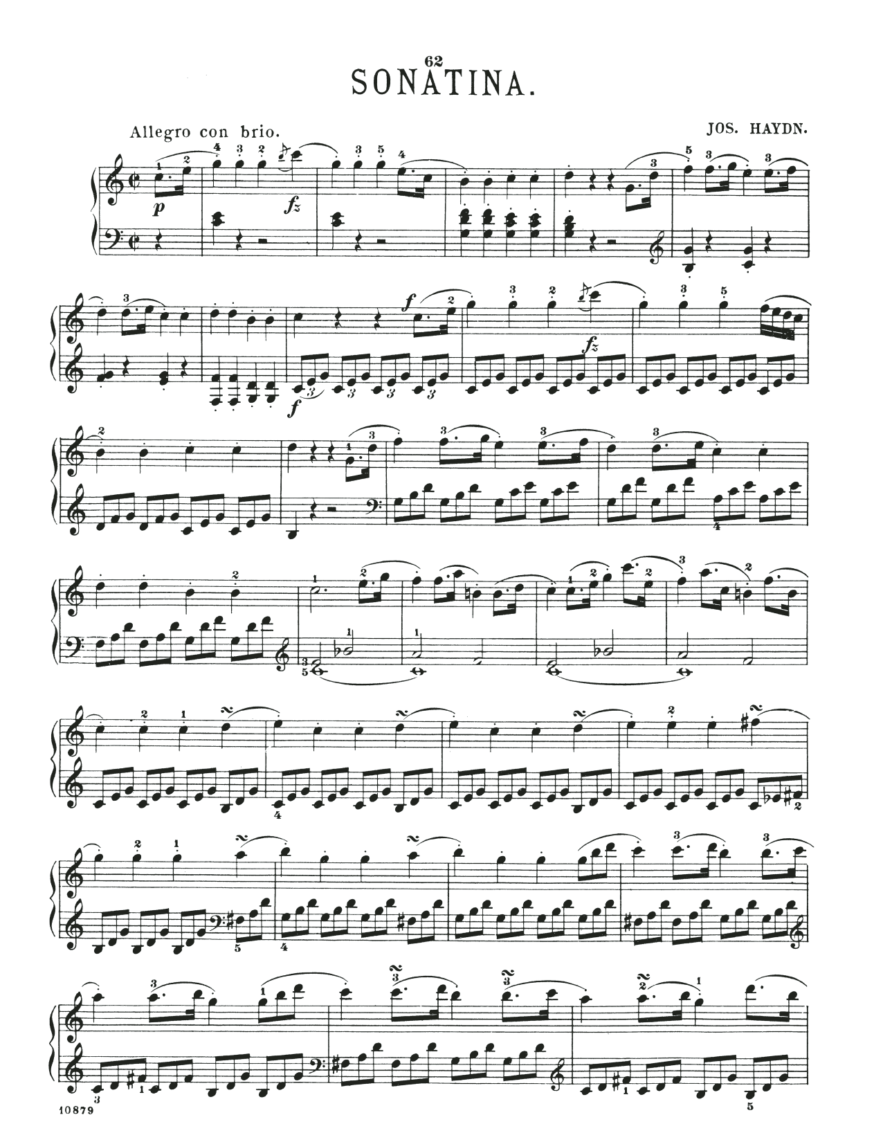 Sonatina No. 1 In C Major (Piano Solo) von Wolfgang Amadeus Mozart