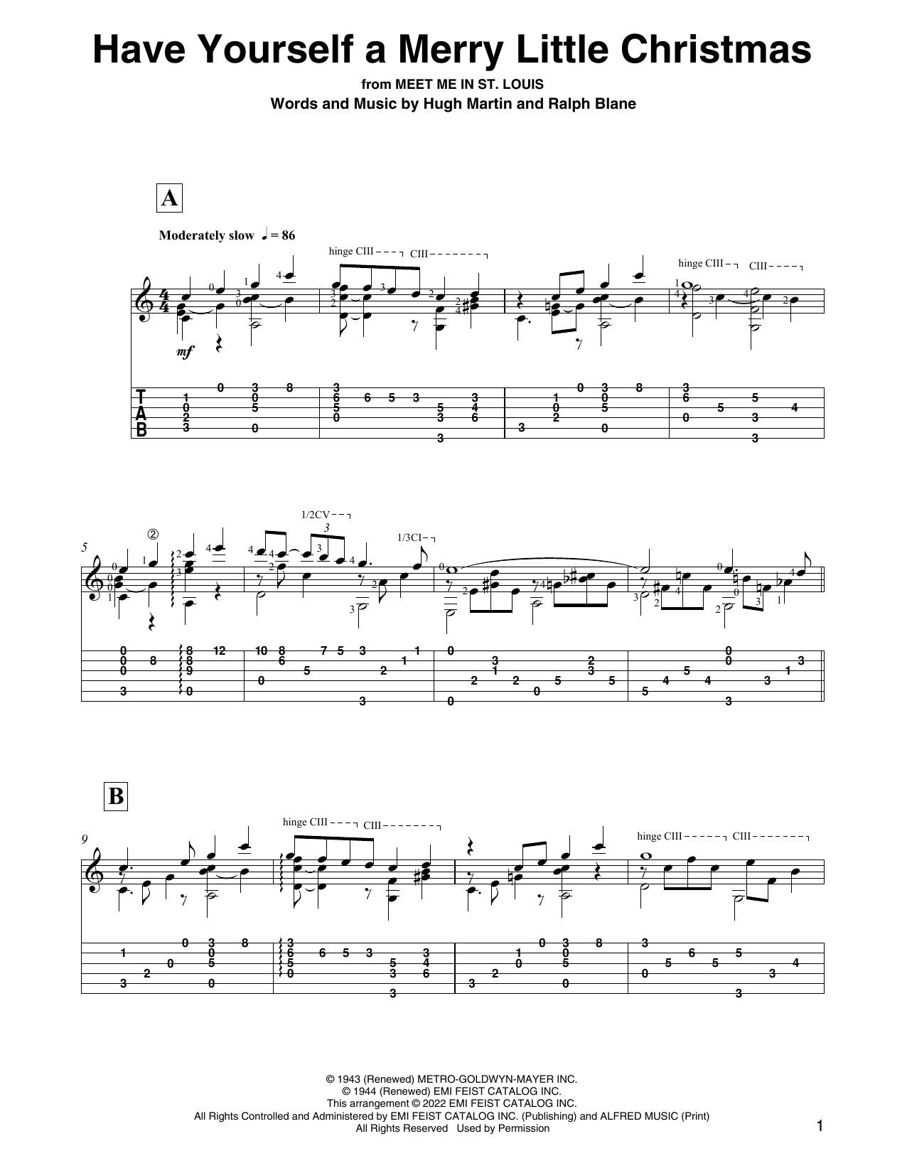 Have Yourself A Merry Little Christmas (arr. David Jaggs) (Solo Guitar) von Hugh Martin