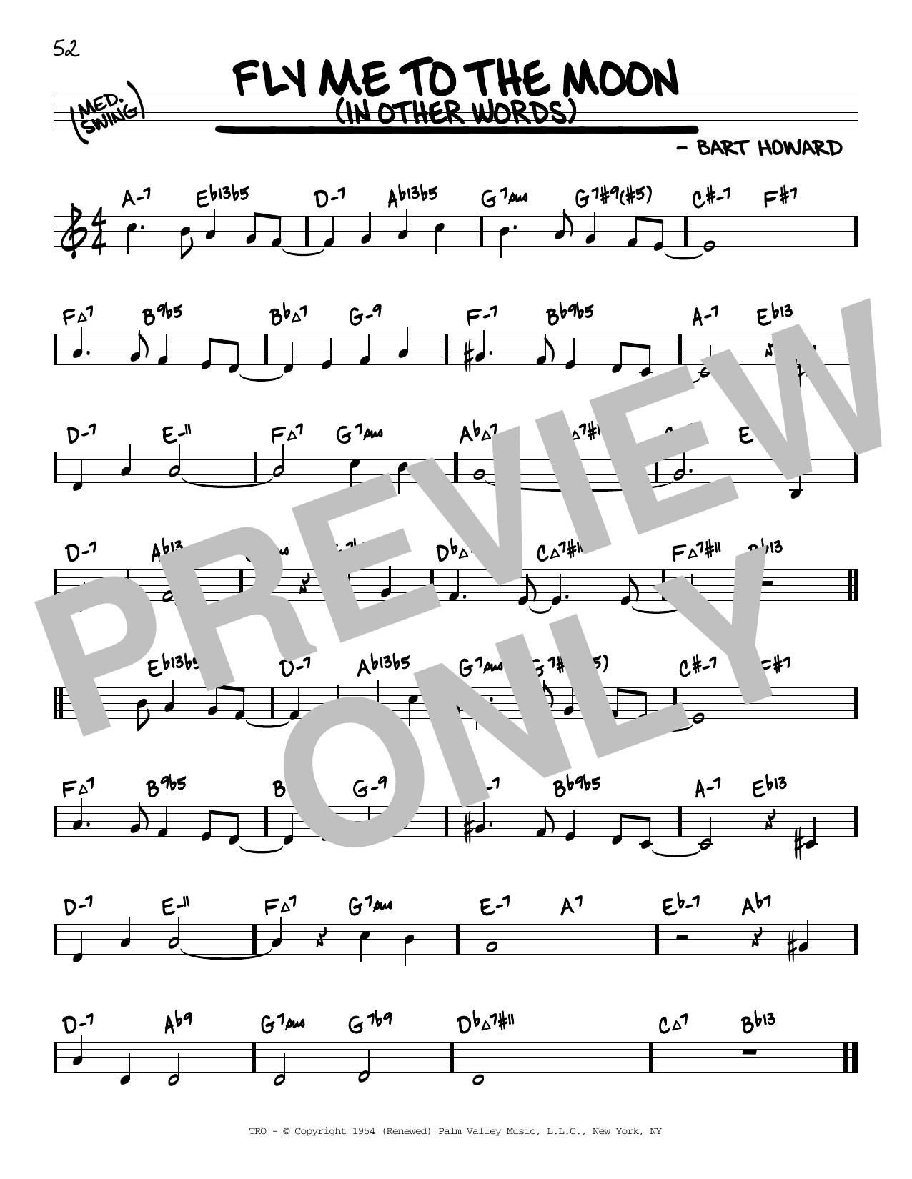 Fly Me To The Moon (In Other Words) (arr. David Hazeltine) (Real Book  Enhanced Chords) von Tony Bennett