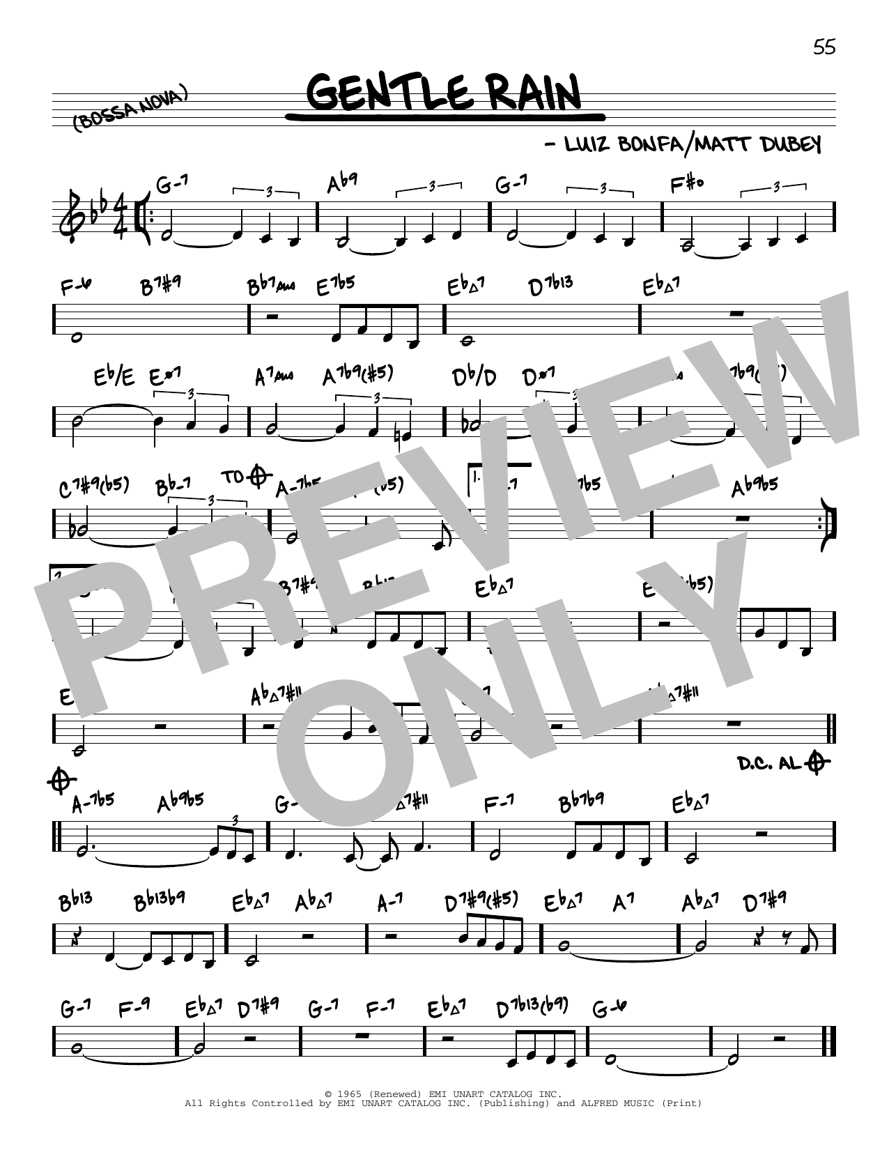 Gentle Rain (arr. David Hazeltine) (Real Book  Enhanced Chords) von Luiz Bonfa