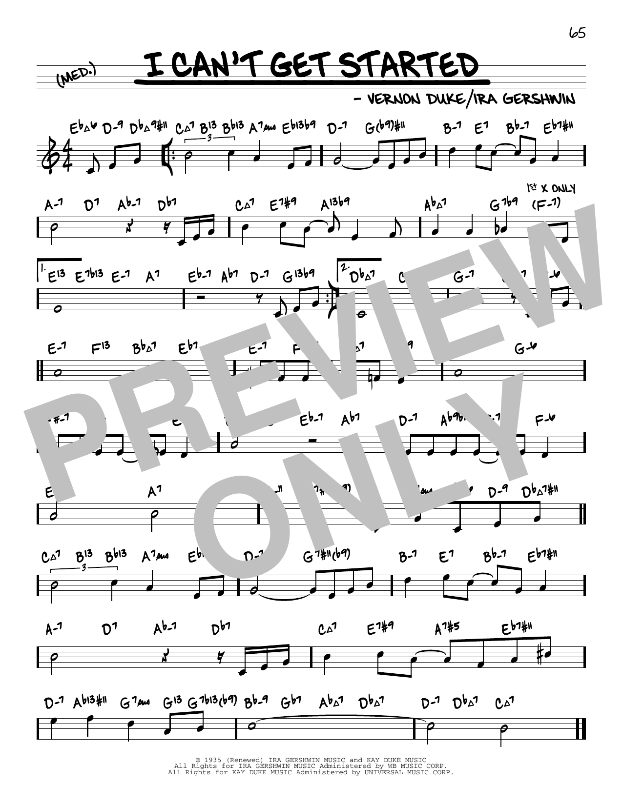 I Can't Get Started (arr. David Hazeltine) (Real Book  Enhanced Chords) von Vernon Duke