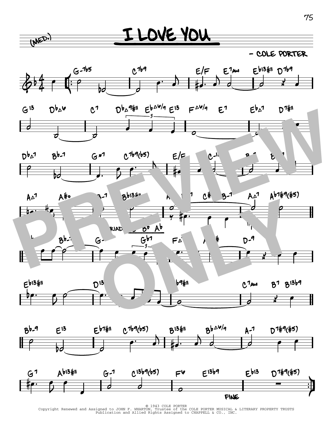 I Love You (arr. David Hazeltine) (Real Book  Enhanced Chords) von Cole Porter