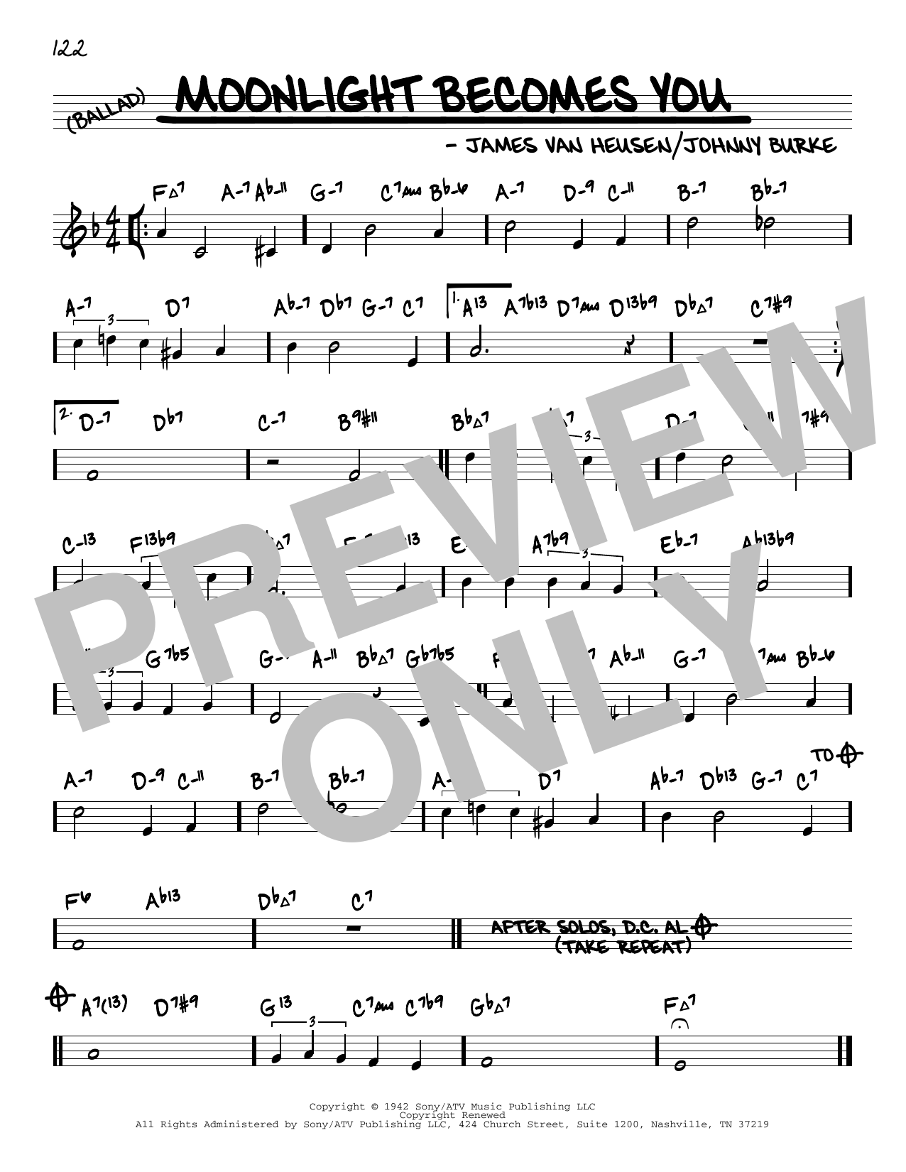 Moonlight Becomes You (arr. David Hazeltine) (Real Book  Enhanced Chords) von Jimmy Van Heusen