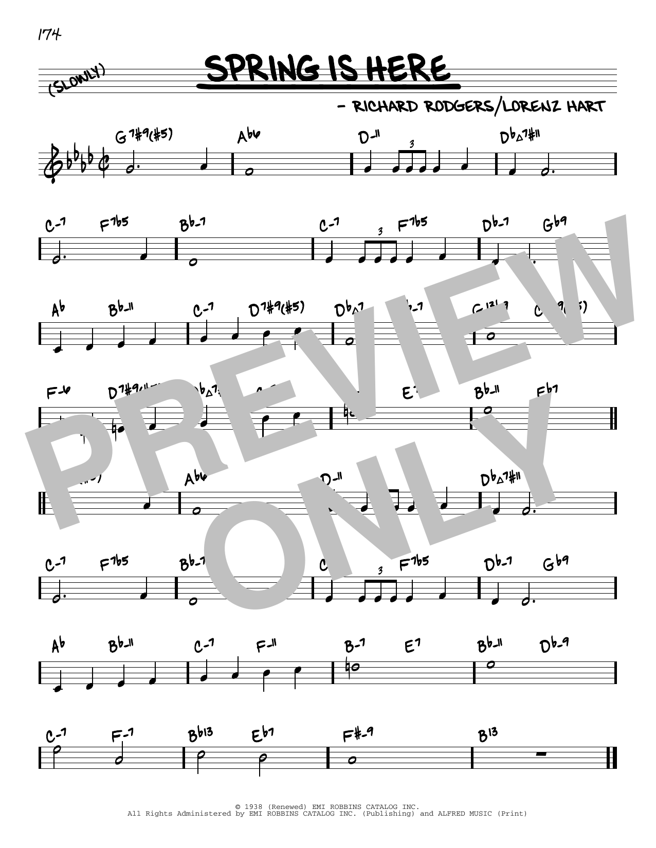 Spring Is Here (arr. David Hazeltine) (Real Book  Enhanced Chords) von Rodgers & Hart