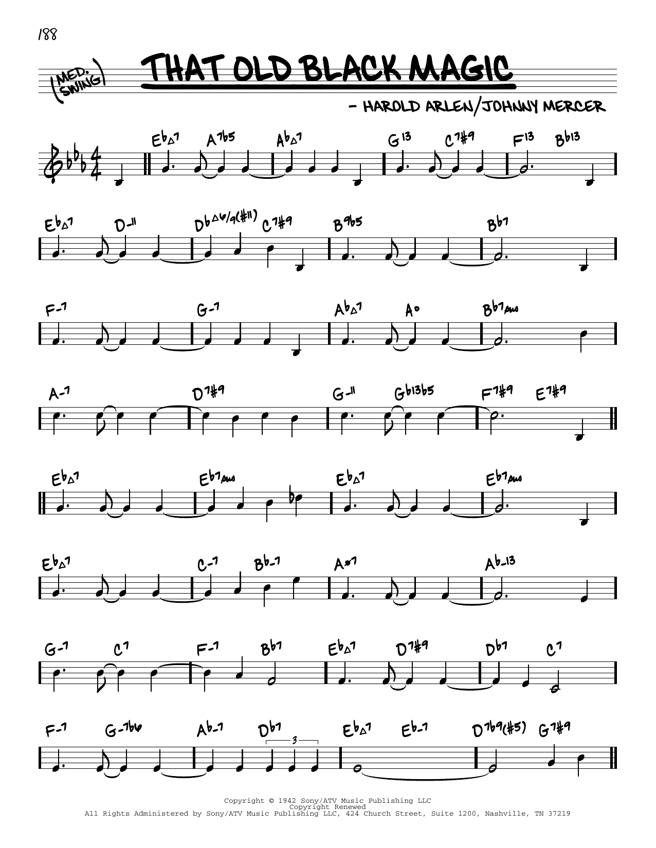 That Old Black Magic (arr. David Hazeltine) (Real Book  Enhanced Chords) von Harold Arlen