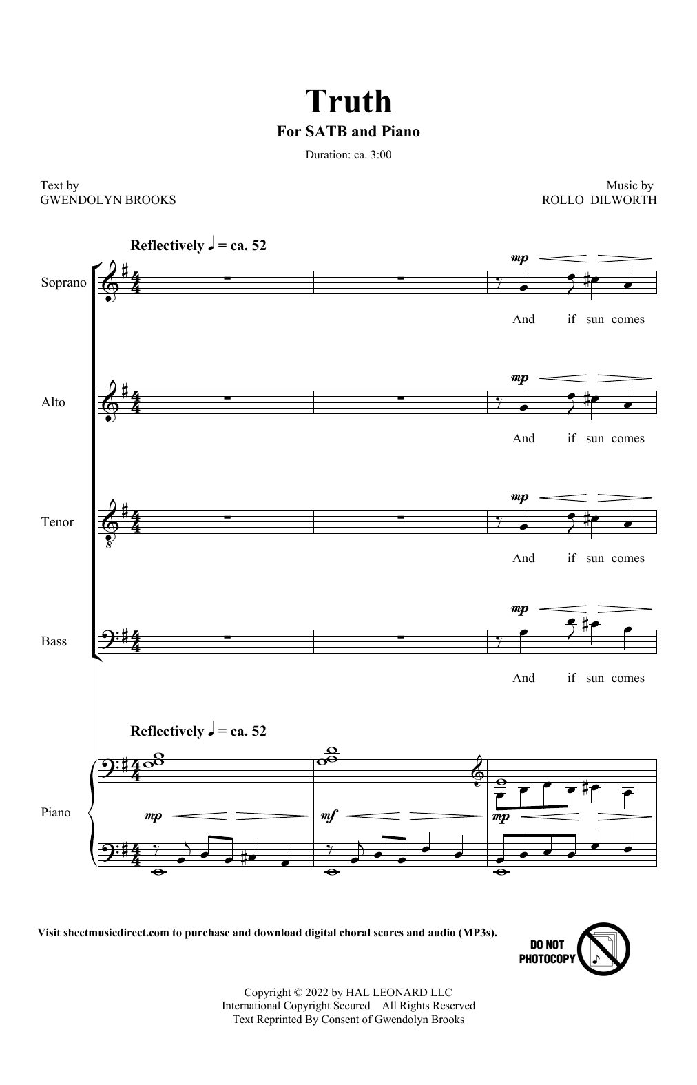 Truth (SATB Choir) von Rollo Dilworth