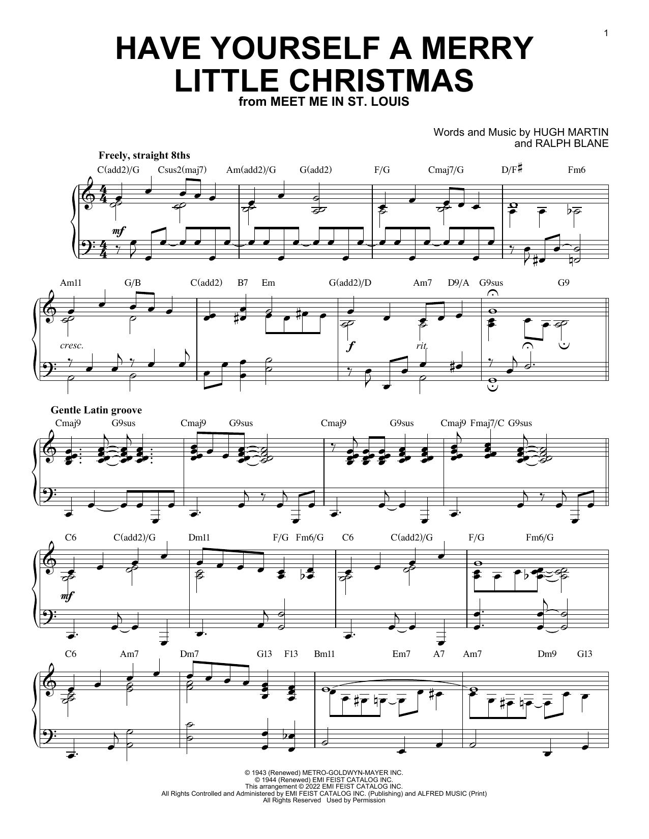Have Yourself A Merry Little Christmas [Jazz version] (arr. Brent Edstrom) (Piano Solo) von Hugh Martin