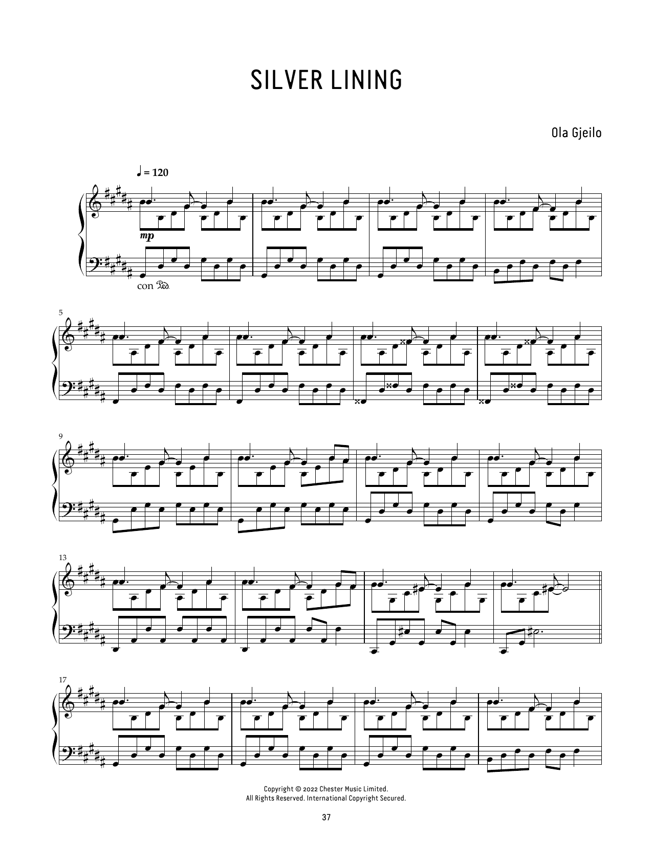 Silver Lining (Piano Solo) von Ola Gjeilo