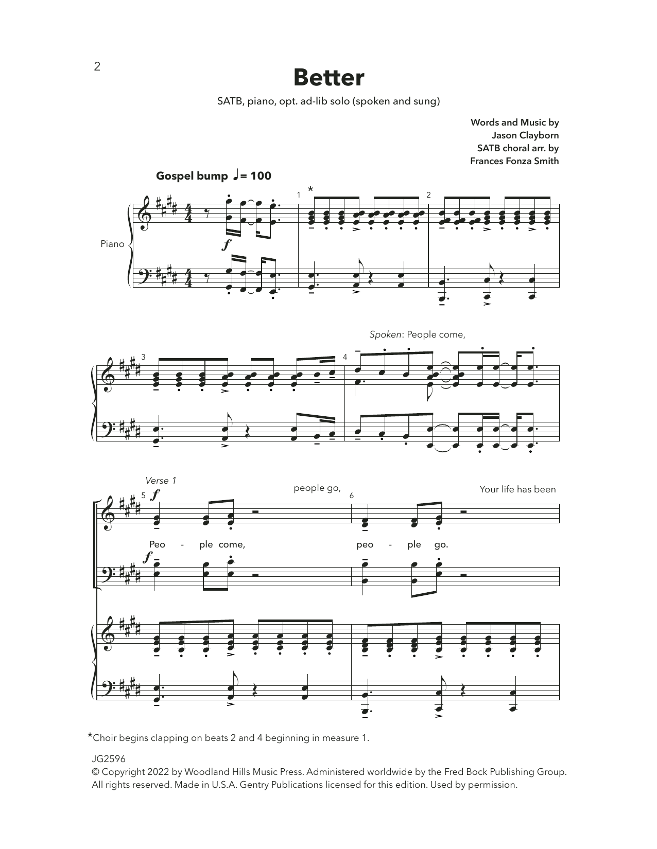 Better (SATB Choir) von Frances Fonza Smith