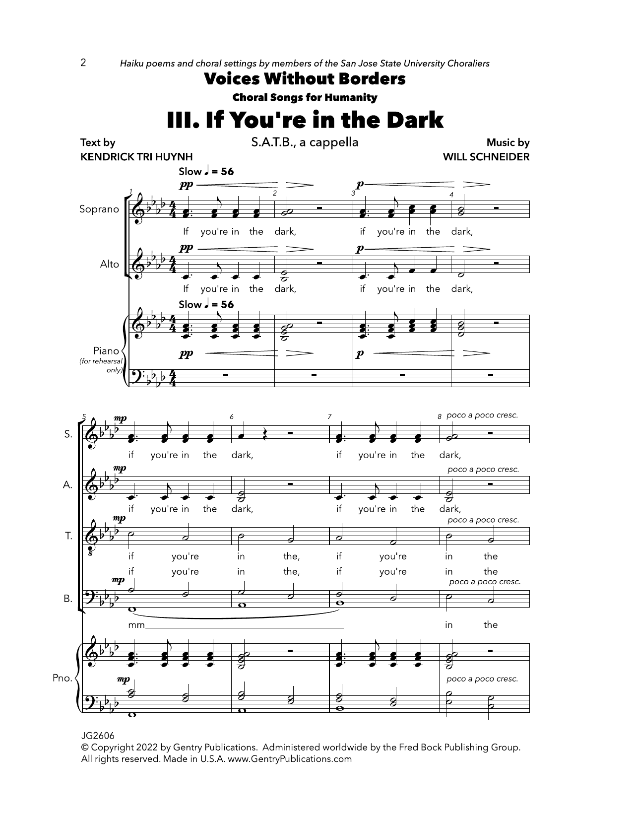 If You're in the Dark (SATB Choir) von Will Schneider