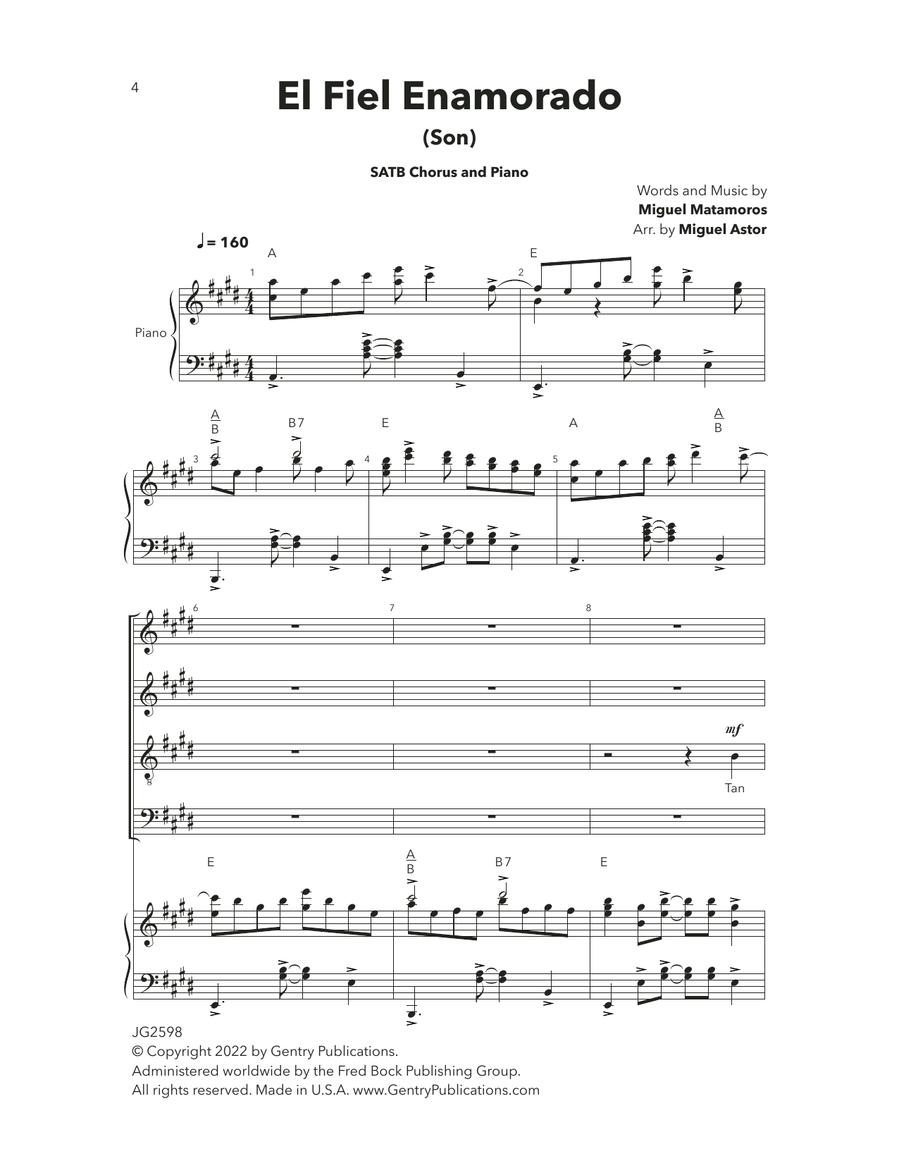 El Fiel Enamorado (The Faithful Lover) (Choir) von Miguel Astor