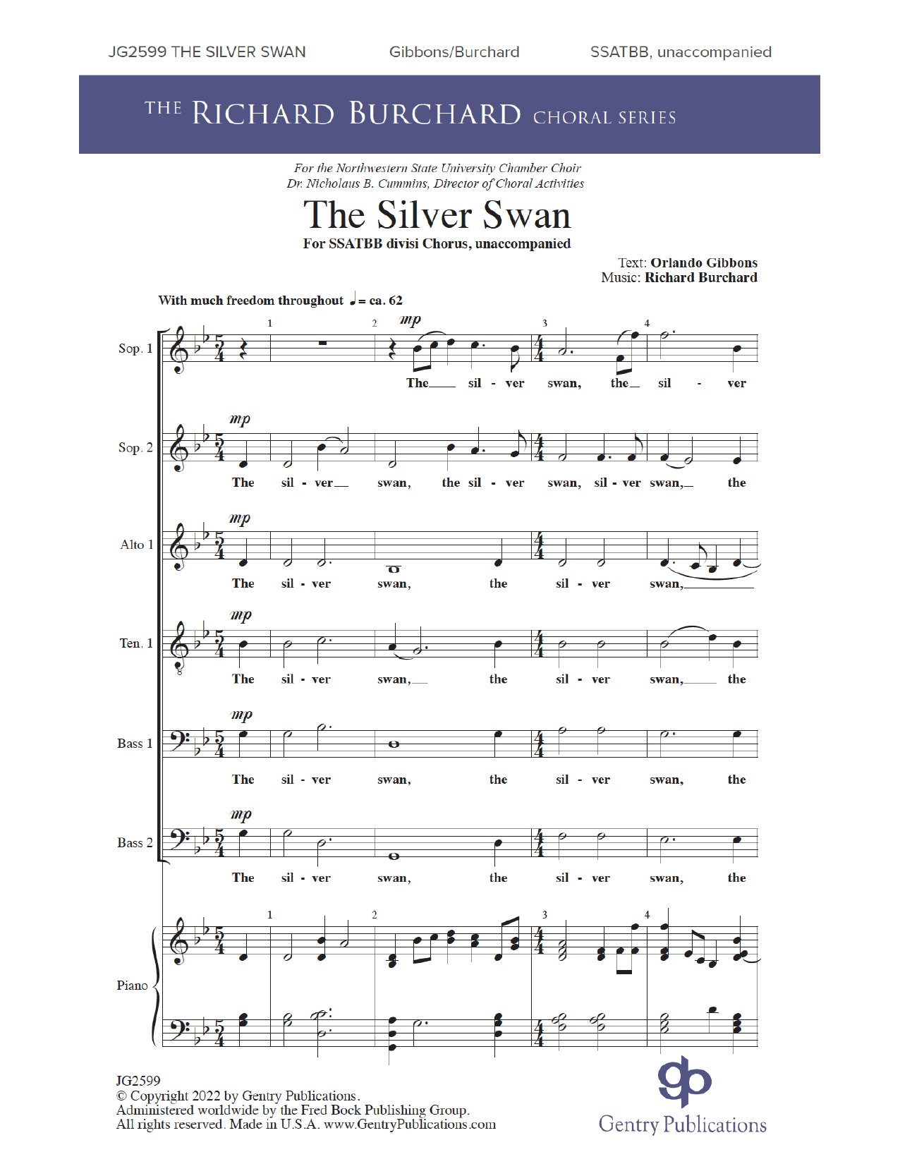 The Silver Swan (Choir) von Richard Burchard