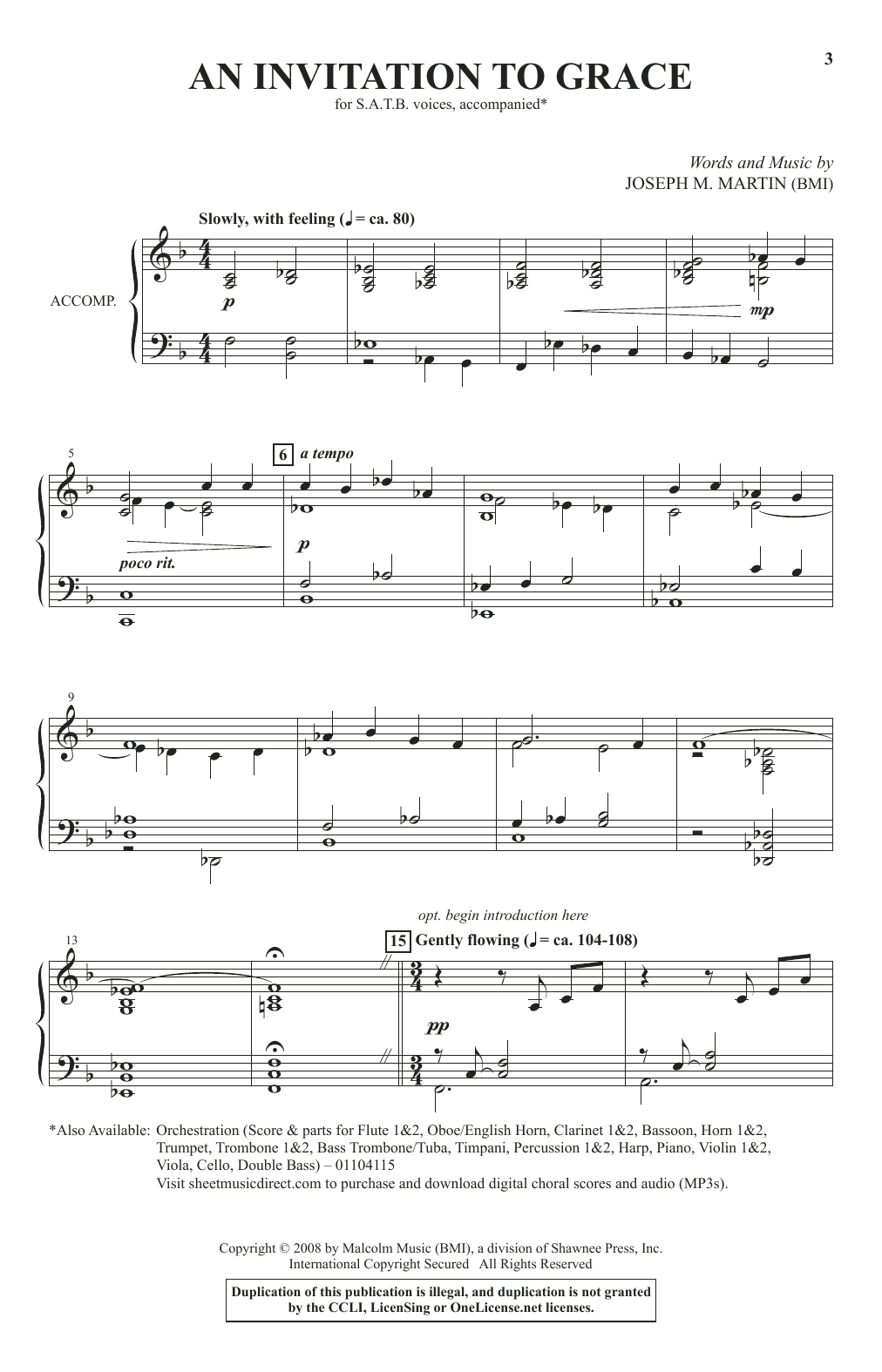 An Invitation To Grace (SATB Choir) von Joseph M. Martin