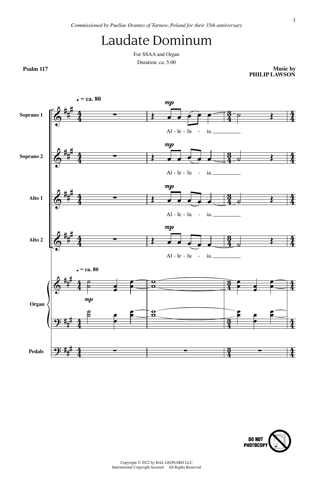 Laudate Dominum (SSAA Choir) von Philip Lawson