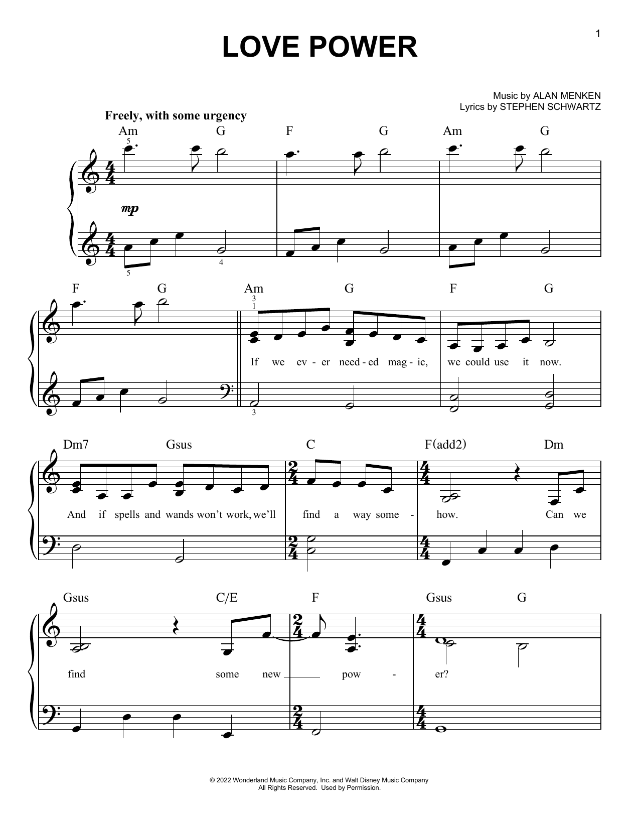 Love Power (from Disenchanted) (Easy Piano) von Idina Menzel