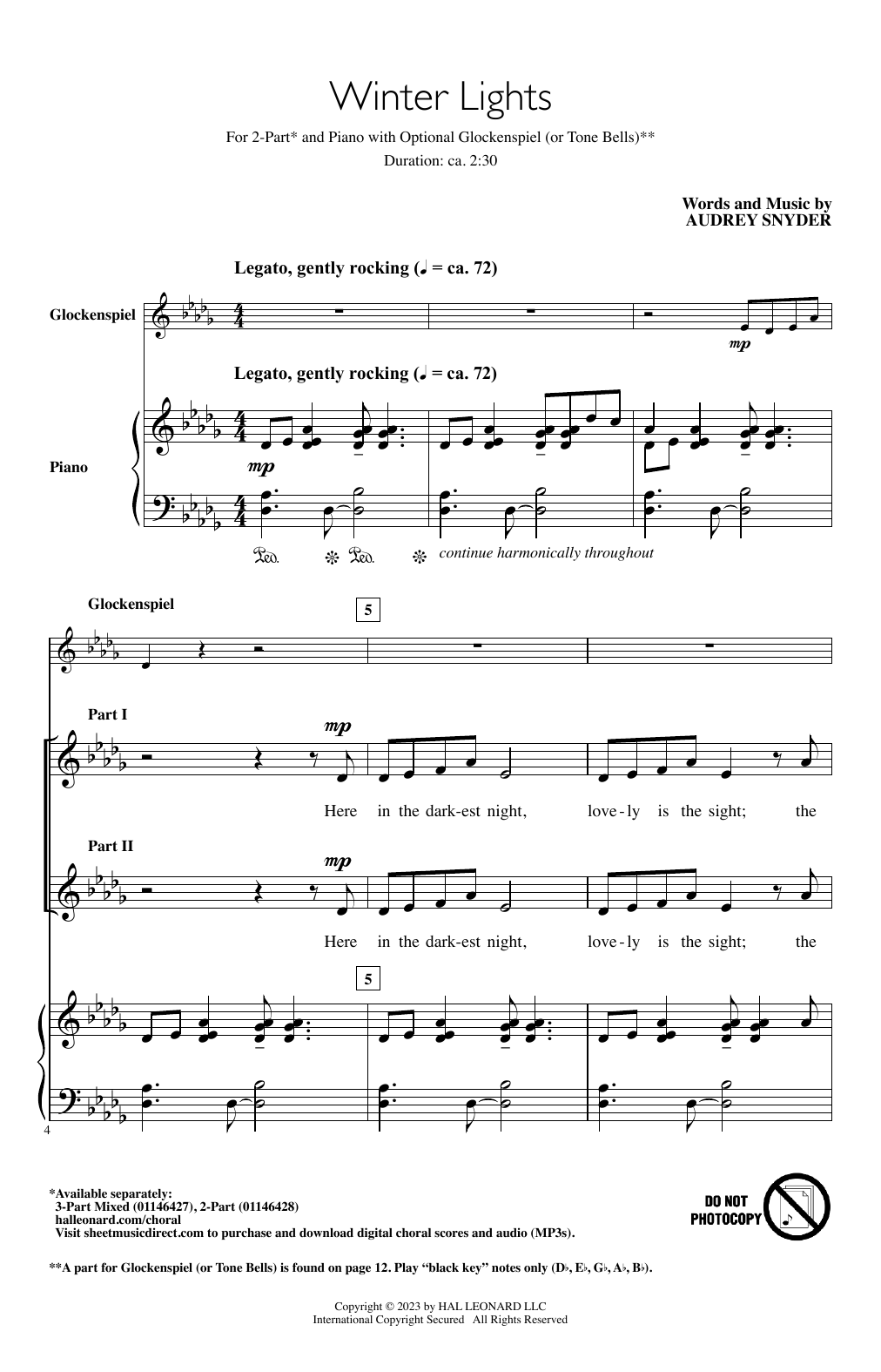 Winter Lights (2-Part Choir) von Audrey Snyder