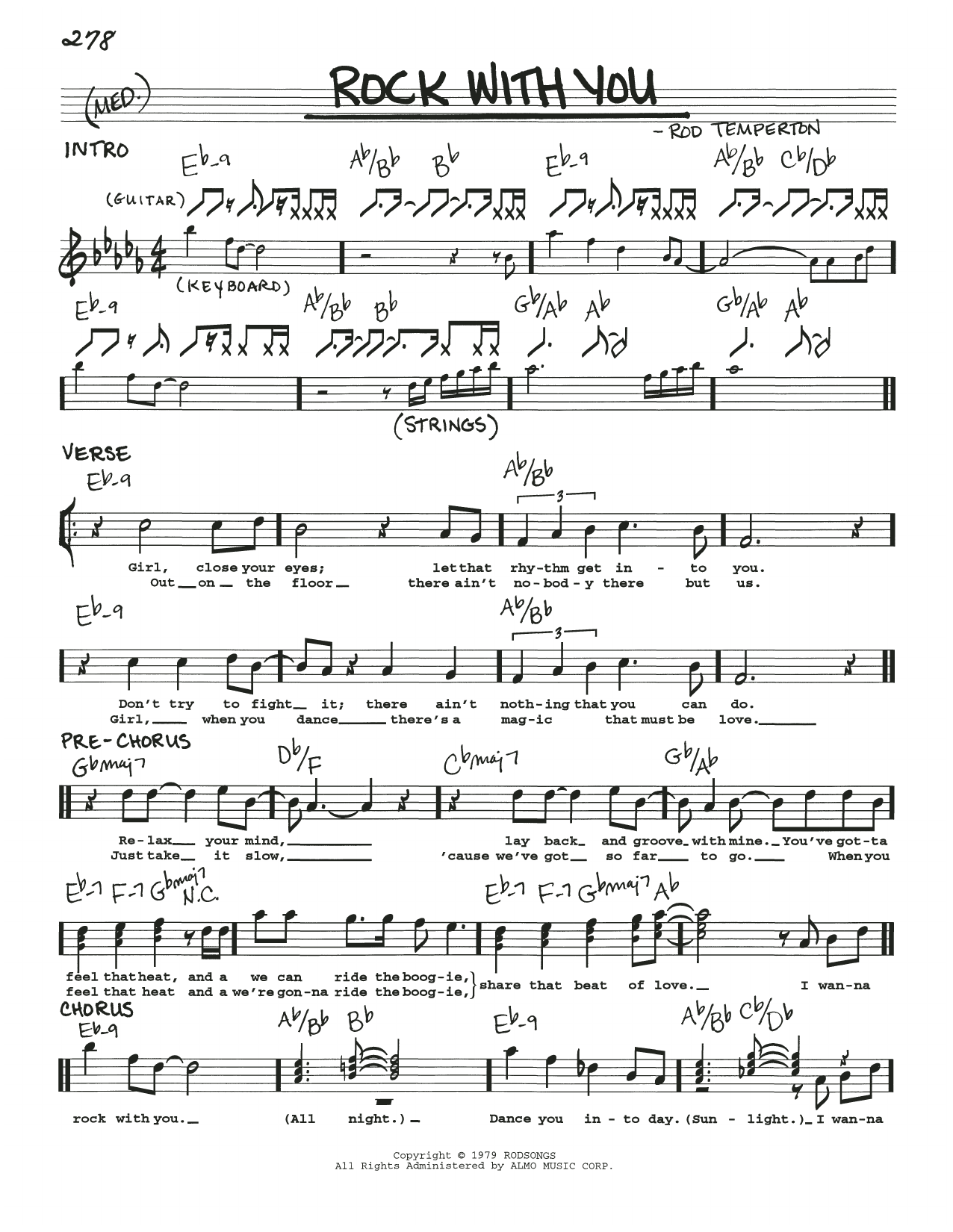 Rock With You (Real Book  Melody, Lyrics & Chords) von Michael Jackson