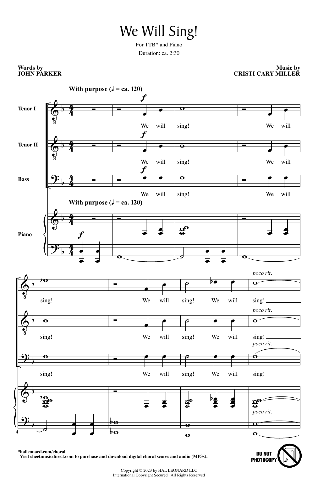 We Will Sing! (Choir) von Cristi Cary Miller