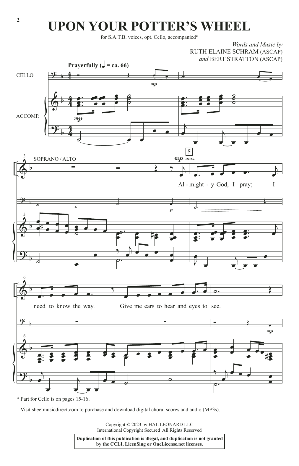 Upon Your Potter's Wheel (SATB Choir) von Ruth Elaine Schram and Bert Stratton