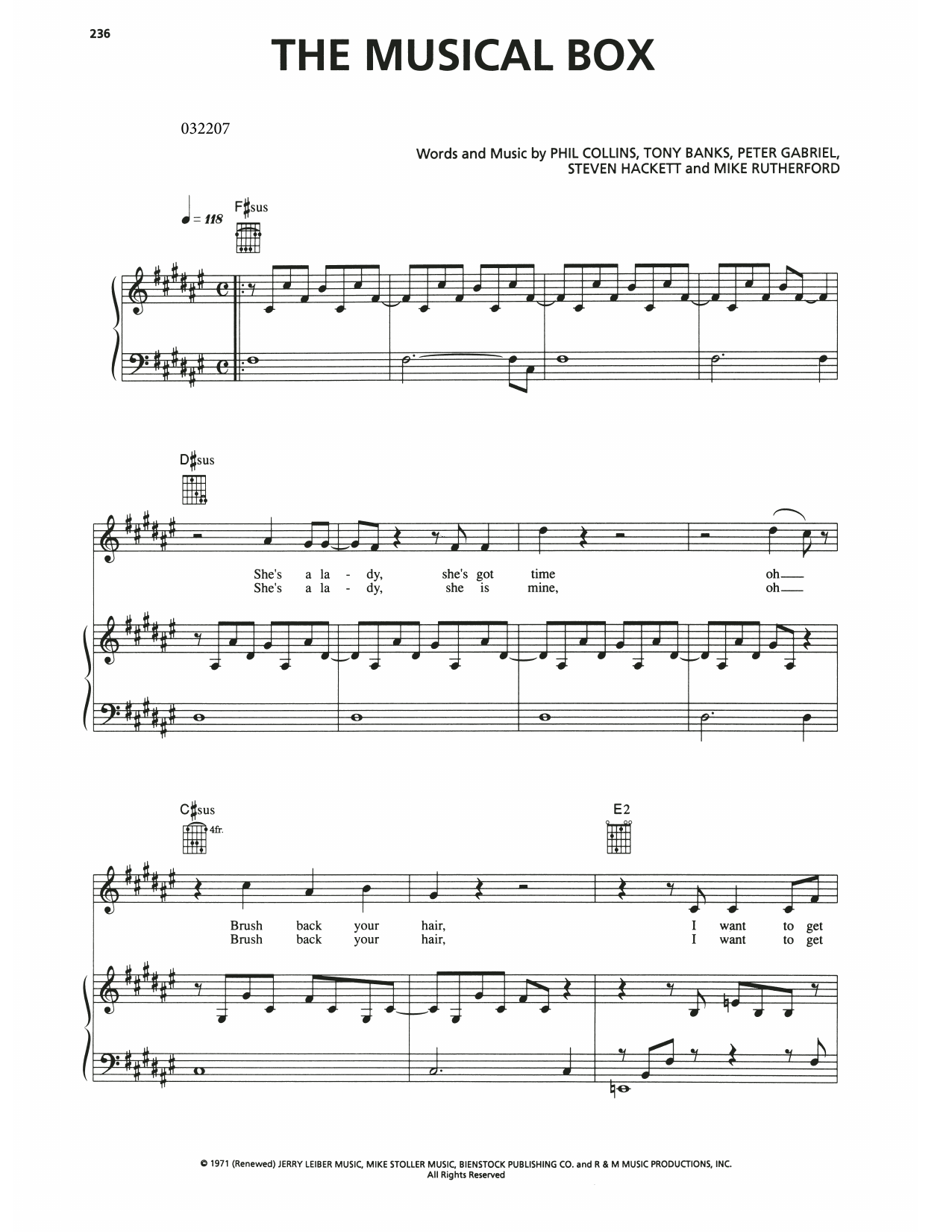 The Musical Box (Piano, Vocal & Guitar Chords (Right-Hand Melody)) von Genesis