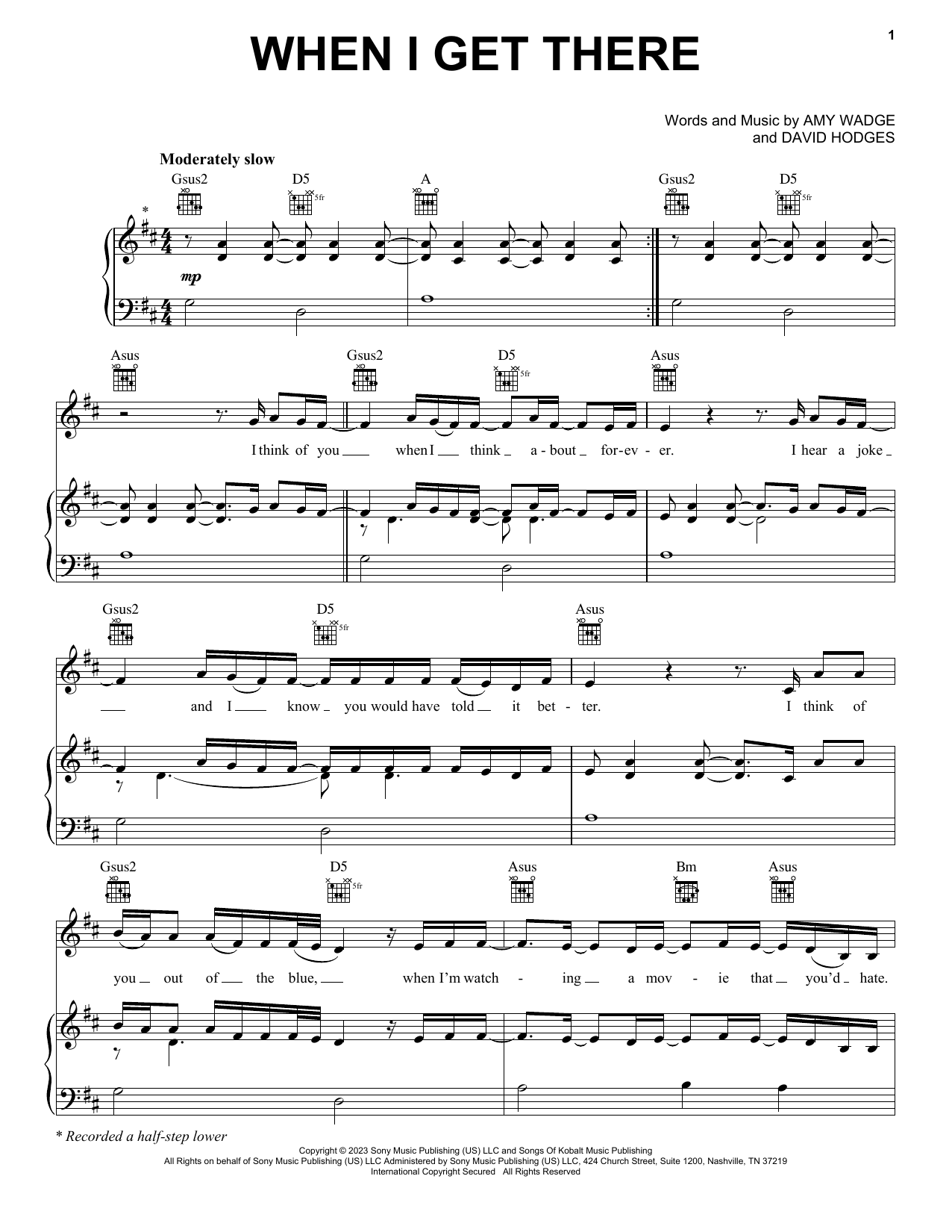 When I Get There (Piano, Vocal & Guitar Chords (Right-Hand Melody)) von P!nk
