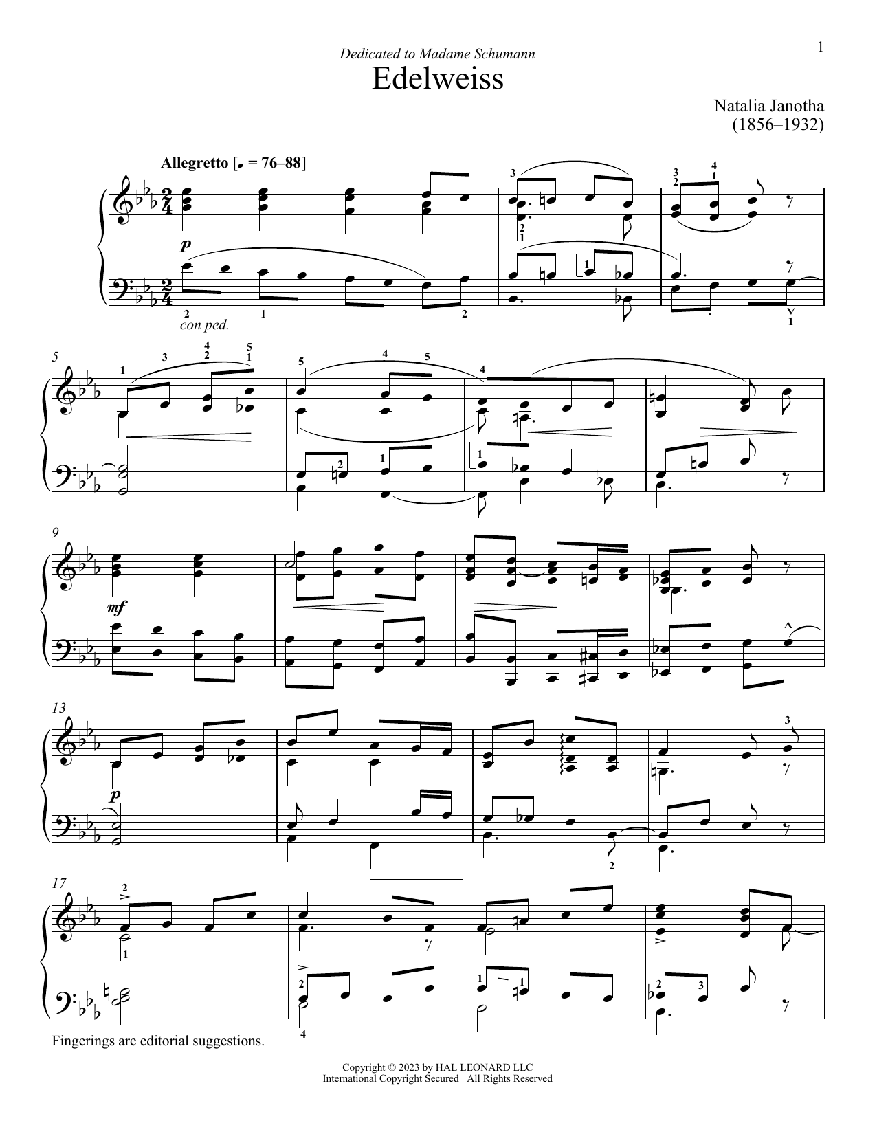 Edelweiss (Piano Solo) von Natalia Jonatha