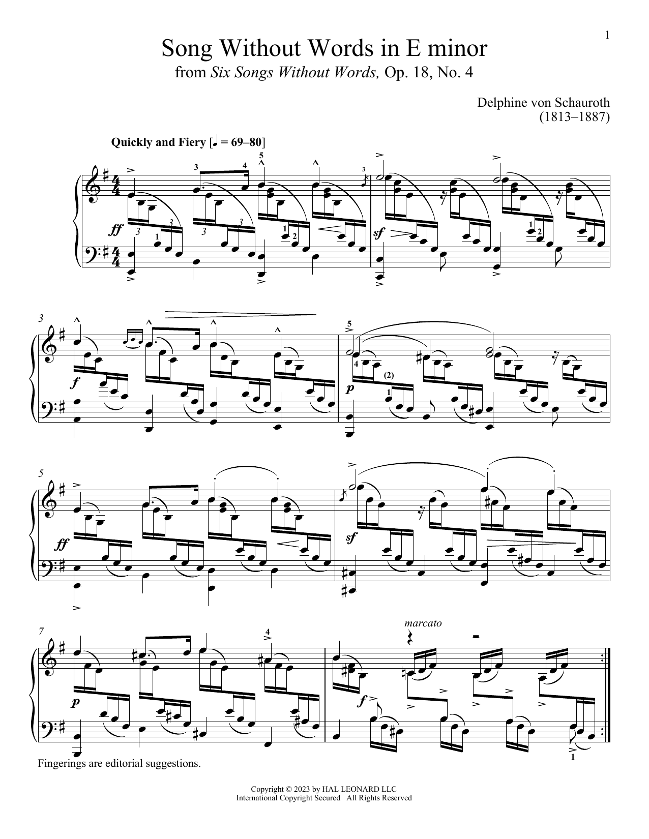 Quickly and Firey (Piano Solo) von Delphine von Schauroth