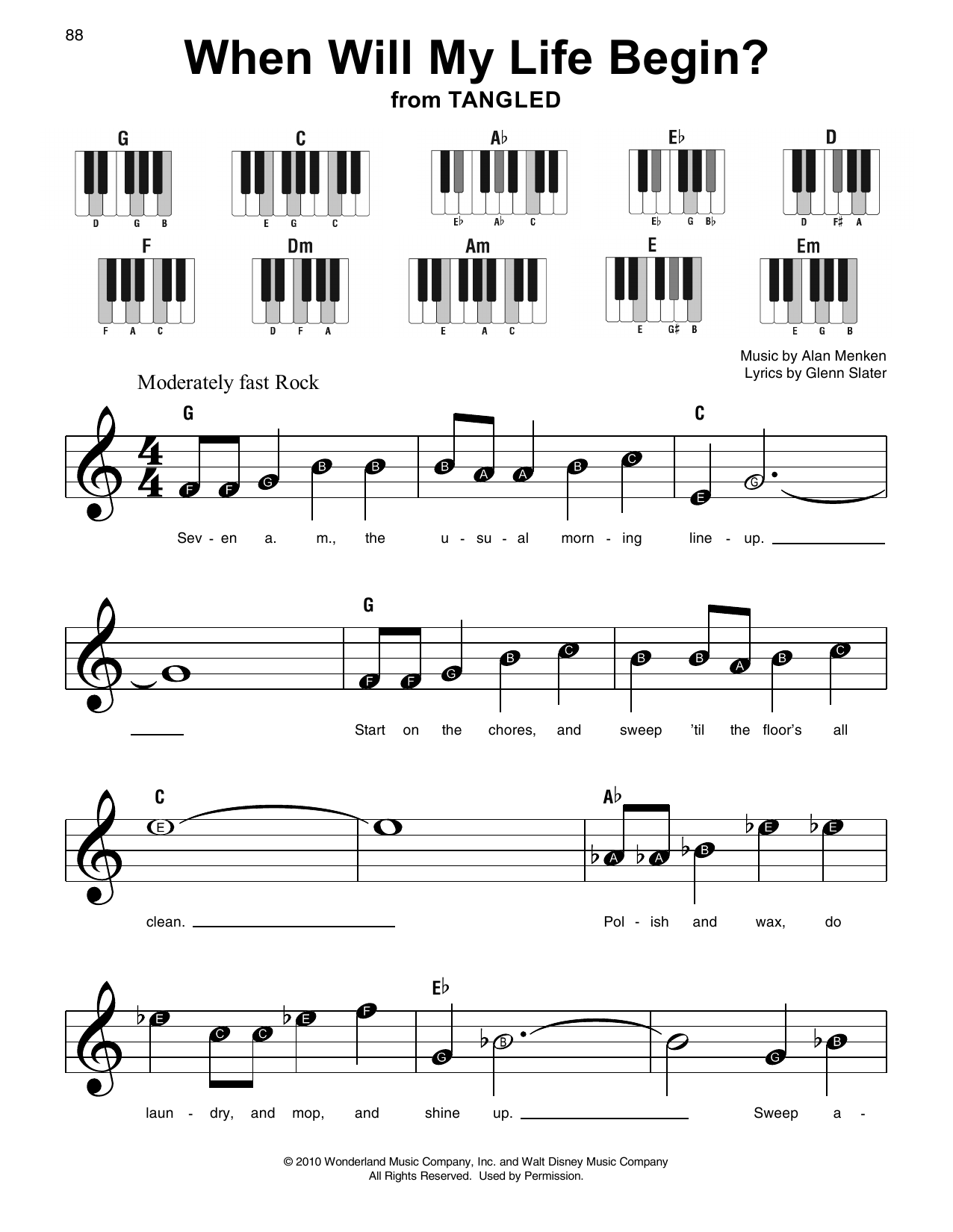 When Will My Life Begin? (from Tangled) (Super Easy Piano) von Mandy Moore