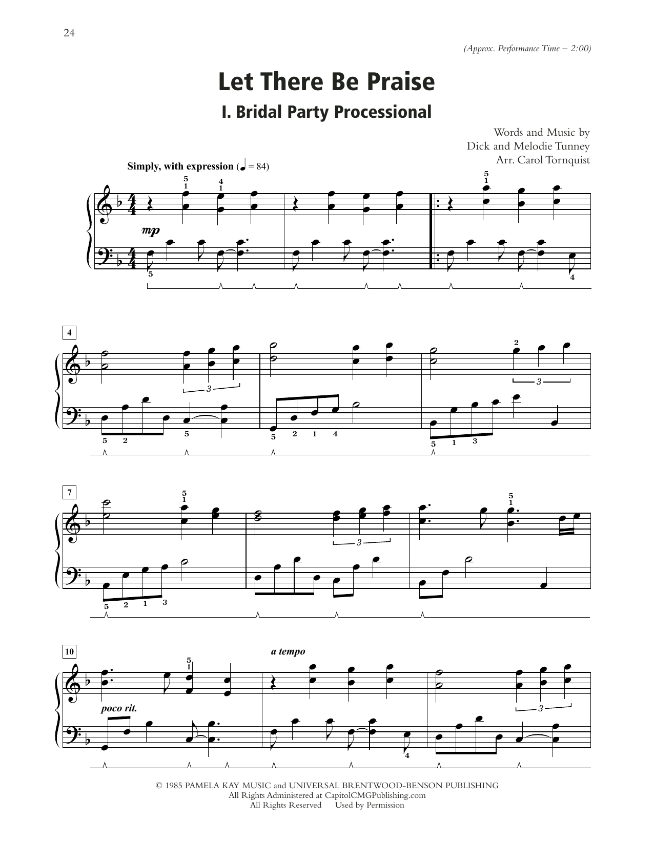 Let There Be Praise (arr. Carol Tornquist) (Piano Solo) von Sandi Patty
