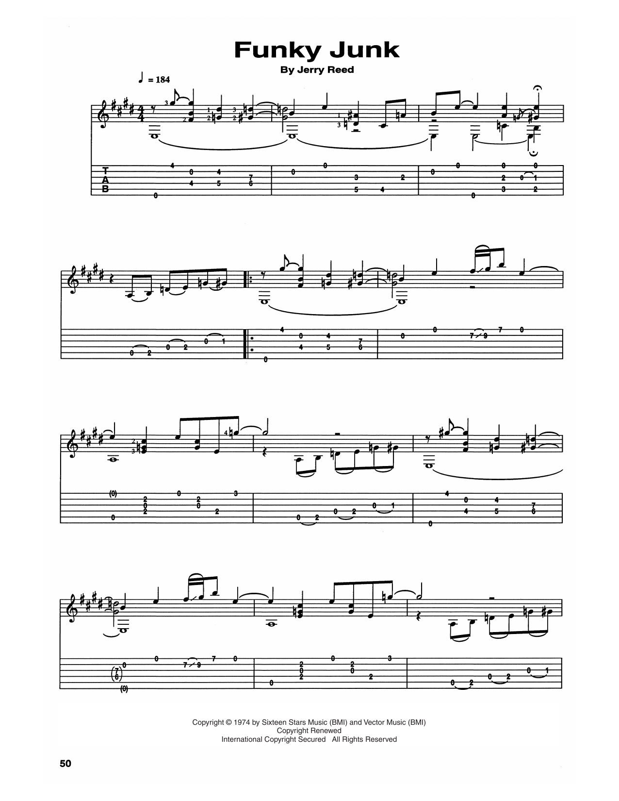 Funky Junk (Guitar Tab) von Chet Atkins and Jerry Reed