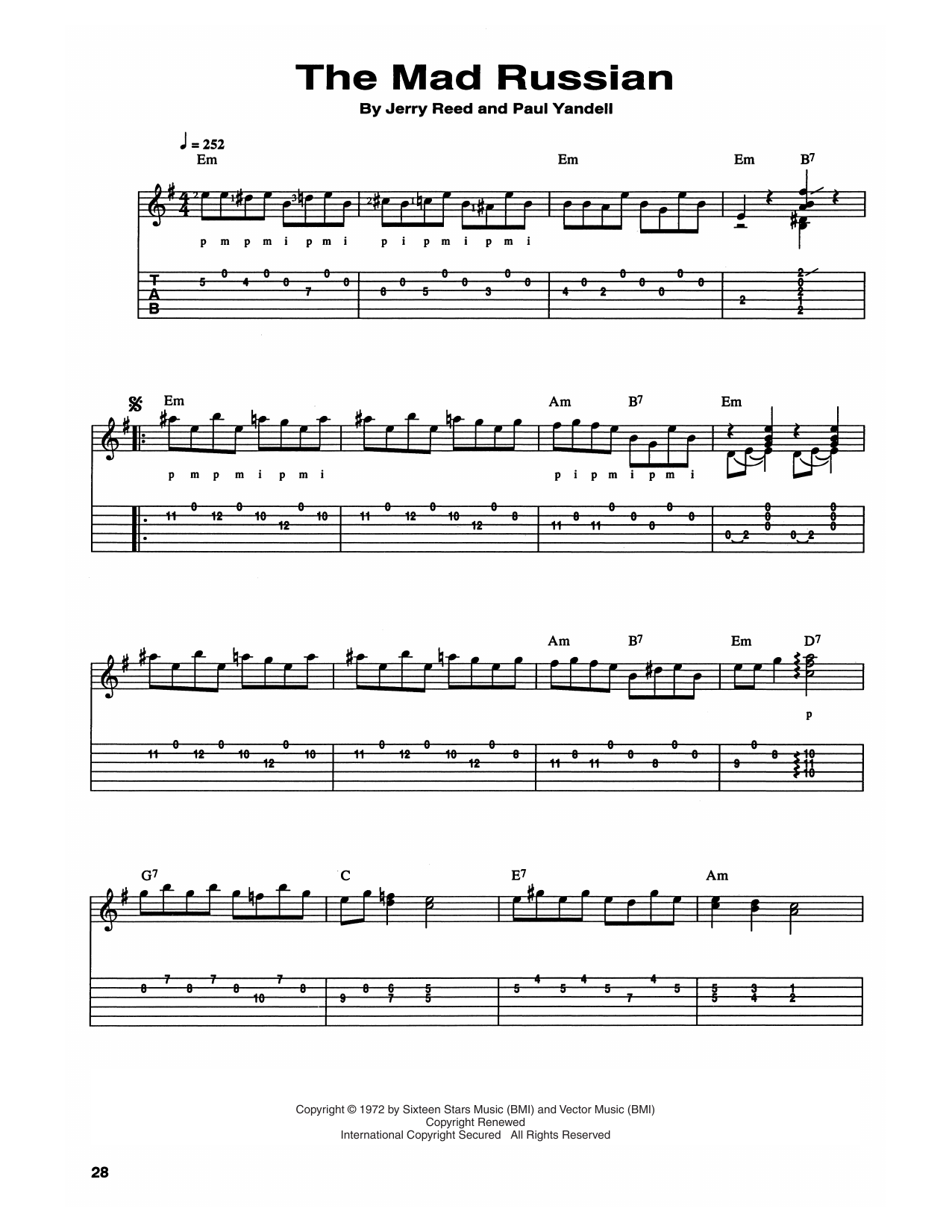 The Mad Russian (Guitar Tab) von Chet Atkins and Jerry Reed
