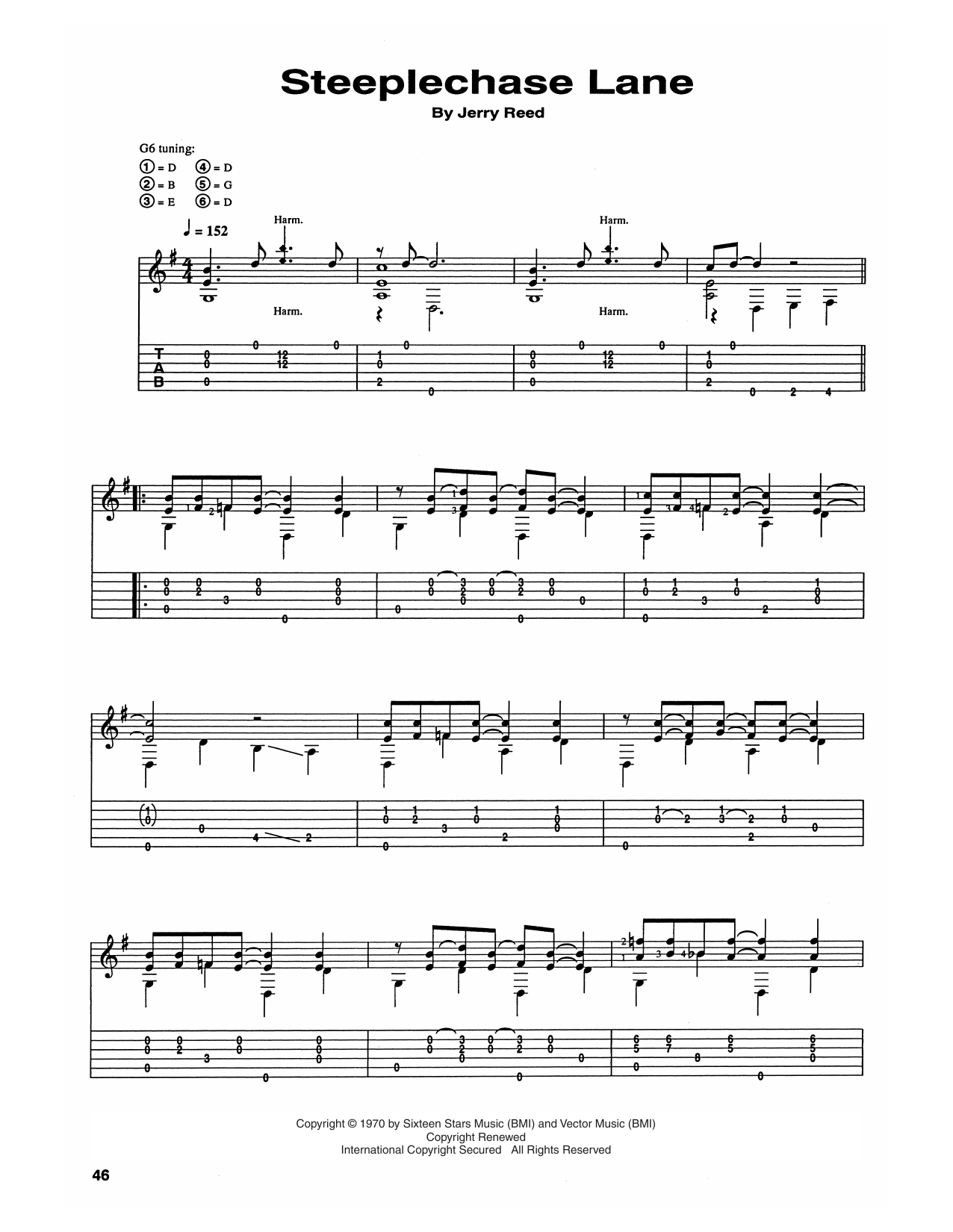 Steeplechase Lane (Guitar Tab) von Chet Atkins