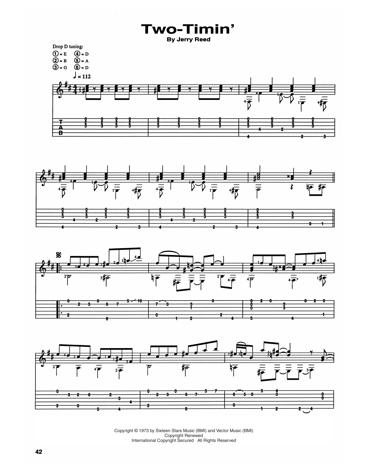 Two Timin' (Guitar Tab) von Jerry Reed