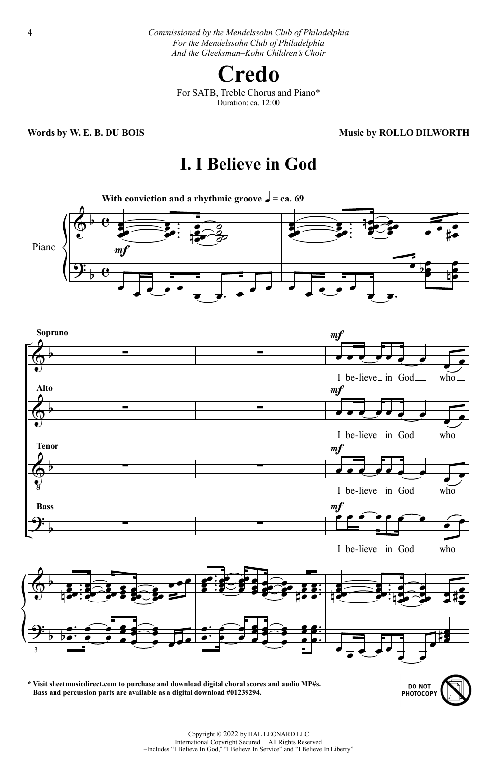 Credo (SATB Choir) von Rollo Dilworth