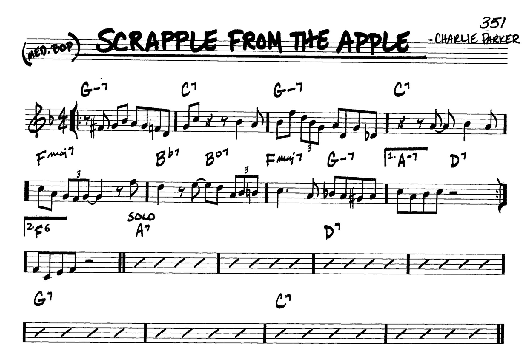 Scrapple From The Apple (Real Book  Melody & Chords  C Instruments) von Charlie Parker