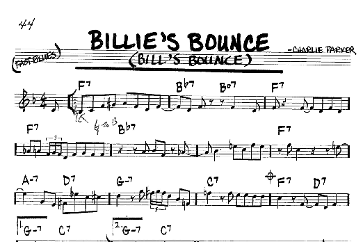 Billie's Bounce (Bill's Bounce) (Real Book  Melody & Chords  C Instruments) von Charlie Parker