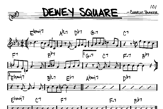 Dewey Square (Real Book  Melody & Chords  C Instruments) von Charlie Parker