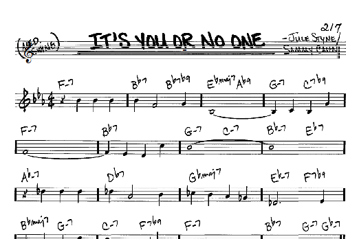 It's You Or No One (Real Book  Melody & Chords  C Instruments) von Sammy Cahn