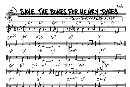 Save The Bones For Henry Jones (Real Book  Melody & Chords  C Instruments) von Vernon Lee