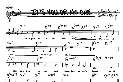 It's You Or No One (Real Book  Melody, Lyrics & Chords) von Sammy Cahn