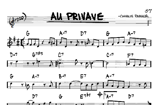 Au Privave (Real Book  Melody & Chords  Bb Instruments) von Charlie Parker