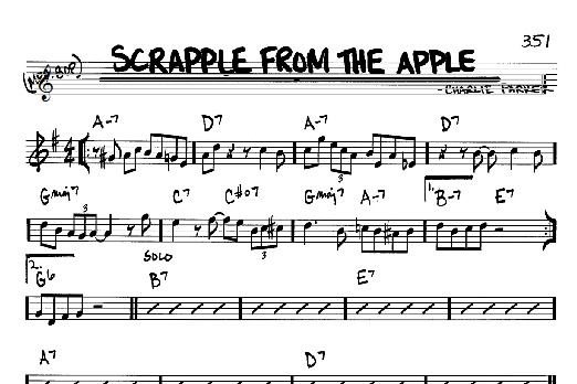 Scrapple From The Apple (Real Book  Melody & Chords  Bb Instruments) von Charlie Parker