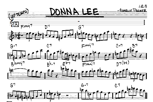 Donna Lee (Real Book  Melody & Chords  Eb Instruments) von Charlie Parker