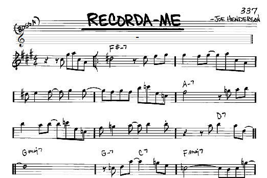 Recorda Me (Real Book  Melody & Chords  Eb Instruments) von Joe Henderson