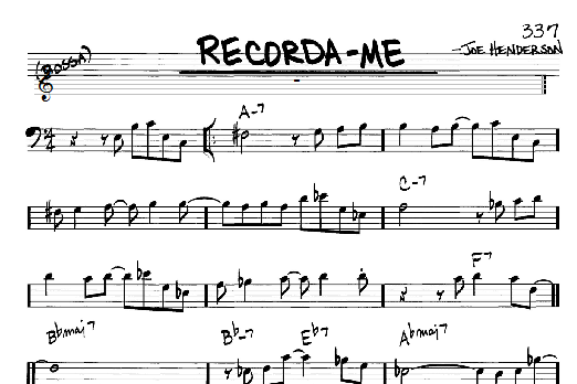 Recorda Me (Real Book  Melody & Chords  Bass Clef Instruments) von Joe Henderson