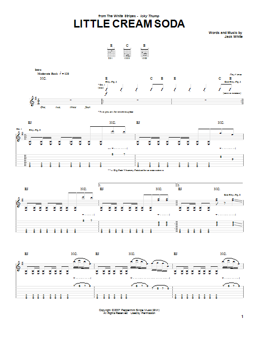 Little Cream Soda (Guitar Tab) von The White Stripes