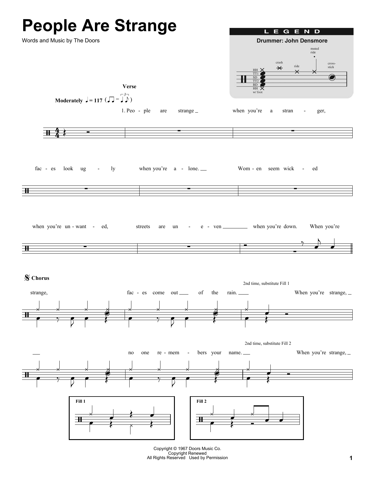 People Are Strange (Drums Transcription) von The Doors