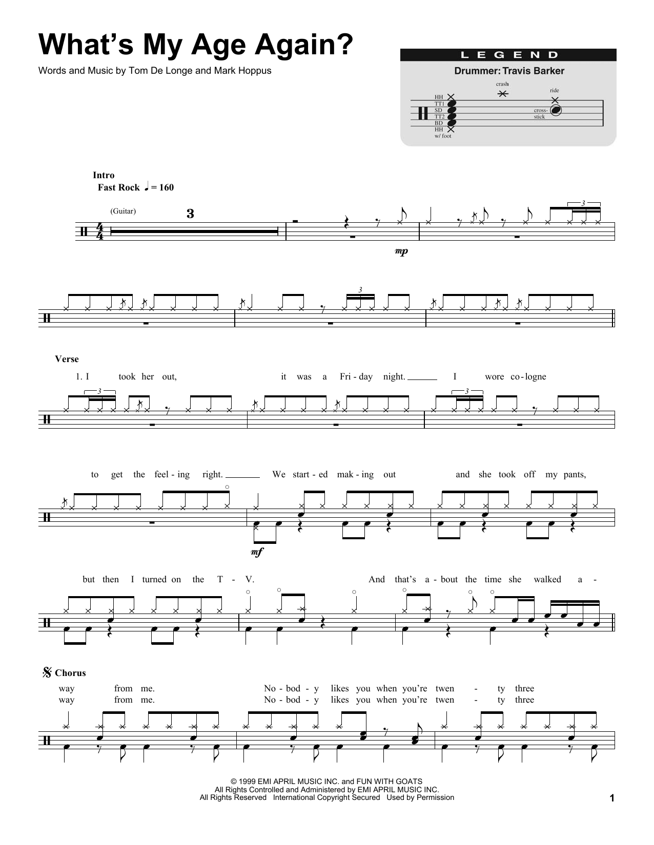 What's My Age Again? (Drums Transcription) von Blink 182