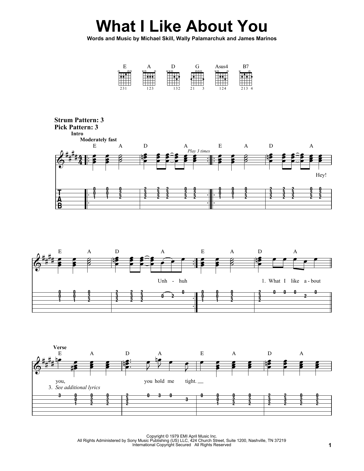 What I Like About You (Easy Guitar Tab) von The Romantics