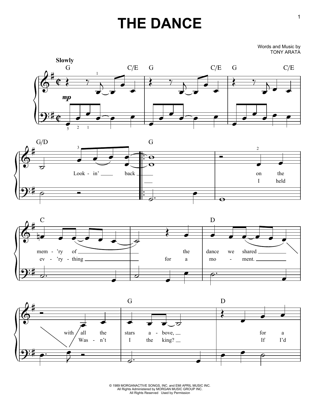 The Dance (Very Easy Piano) von Garth Brooks